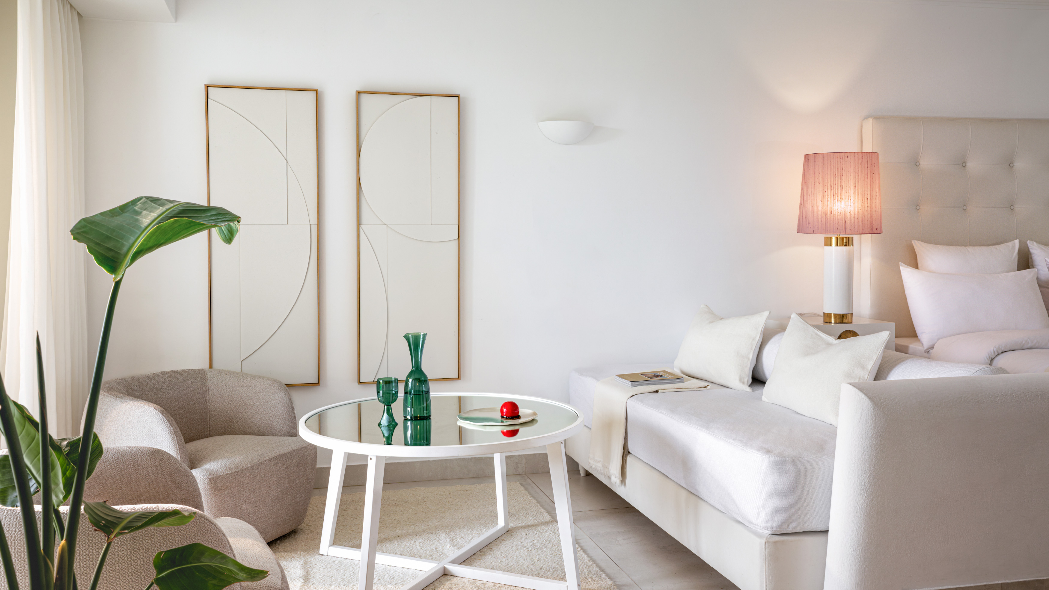 Interior view of palace family bungalow suite at Grecotel Creta Palace