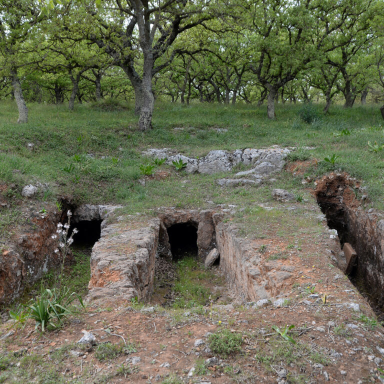 Necropolis of Armenoi archaeological site in Crete