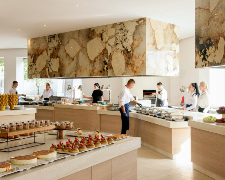 Buffet restaurant dining experience at Grecotel Creta Palace
