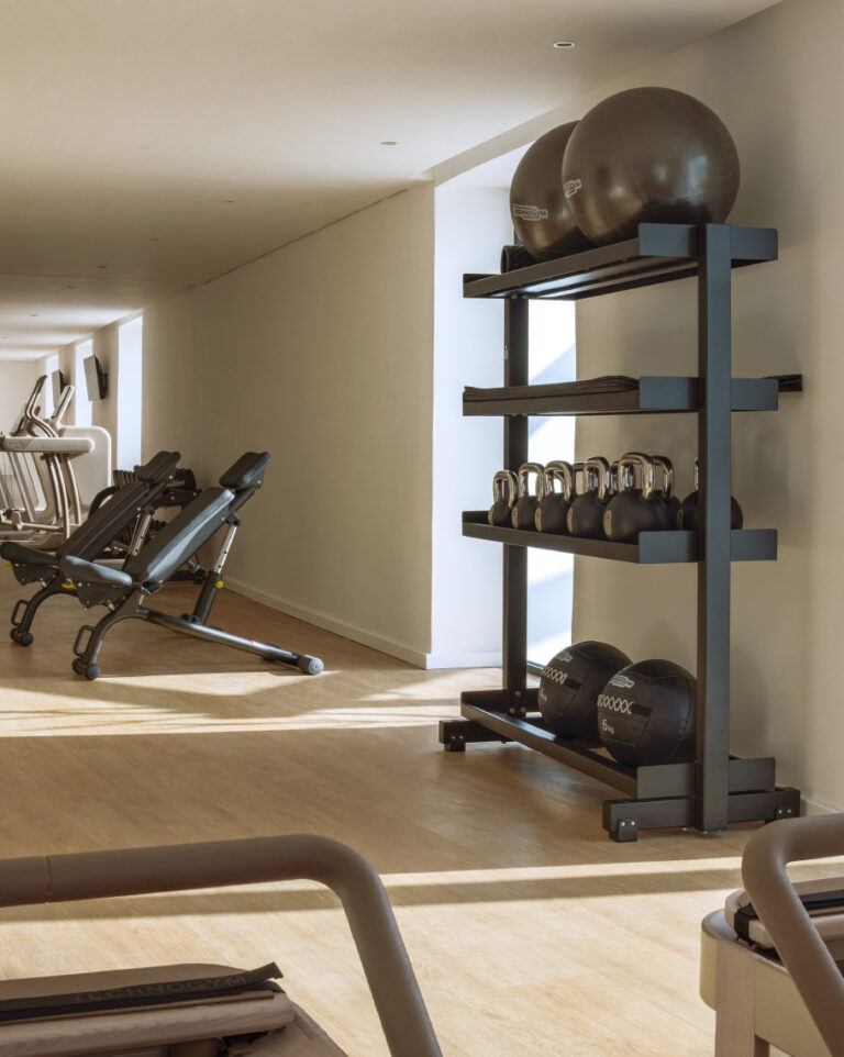 Gym fitness equipment and modern facilities at Grecotel Creta Palace