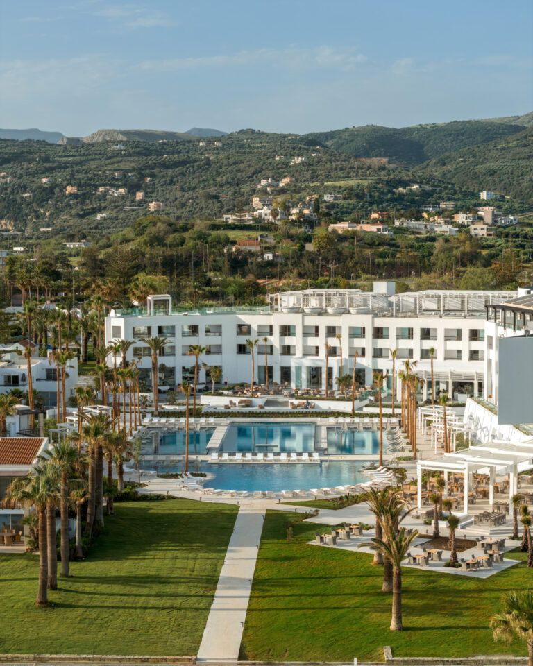 Panoramic resort and sea view at Grecotel Creta Palace in Crete