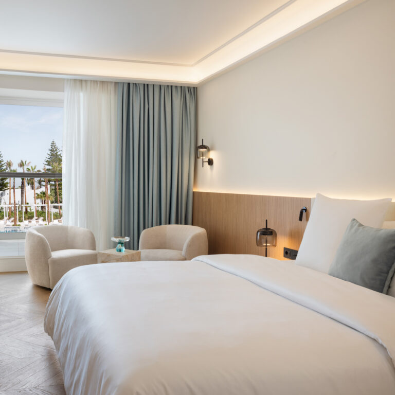 Accommodation details of superior double sea view room at Grecotel Creta Palace