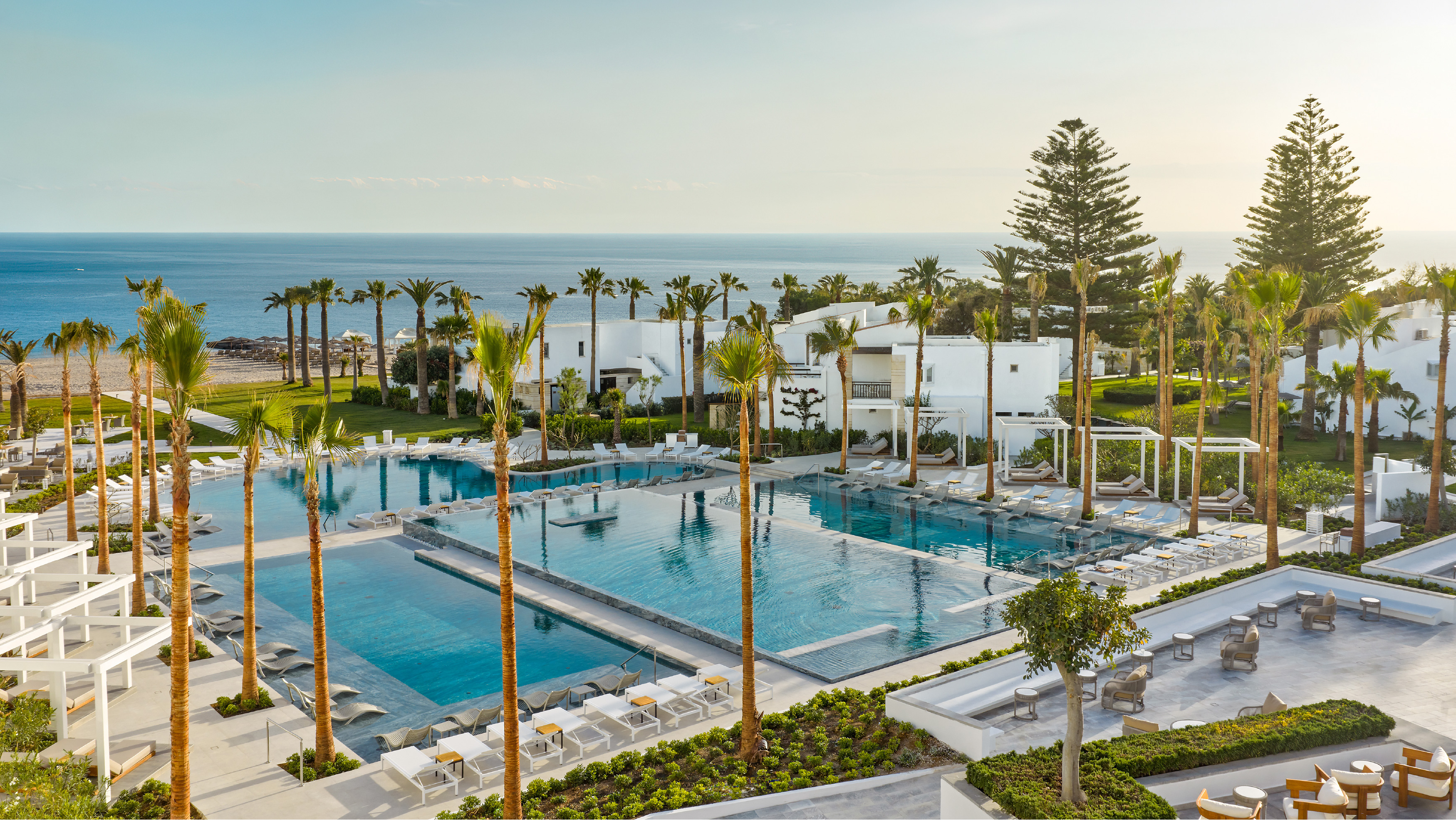 Aerial view of Grecotel Creta Palace luxury resort in Crete