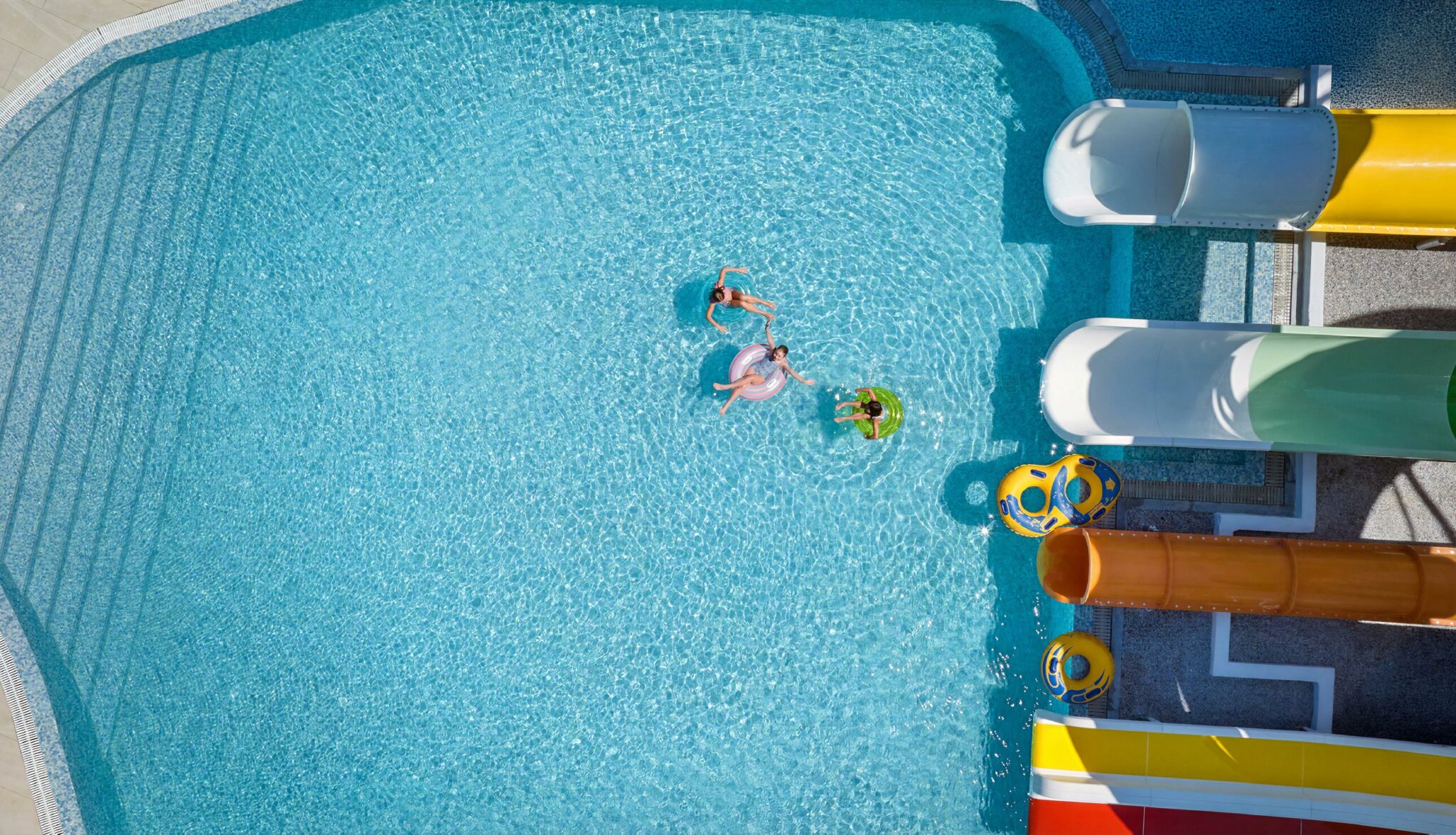 Panoramic view of the Aqua Park at Grecotel Creta Palace