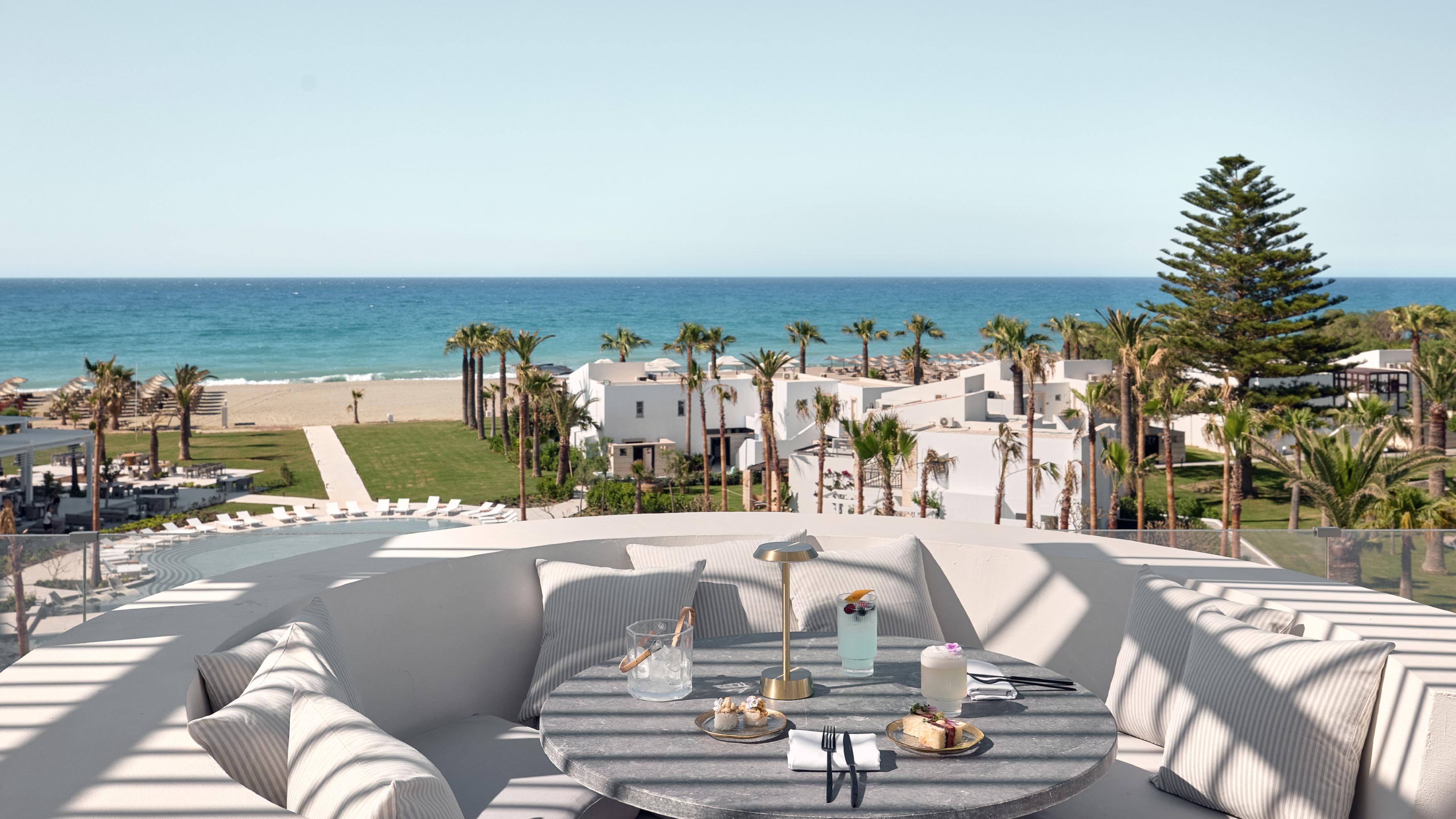 Sky Bar rooftop lounge at Grecotel Creta Palace in Crete