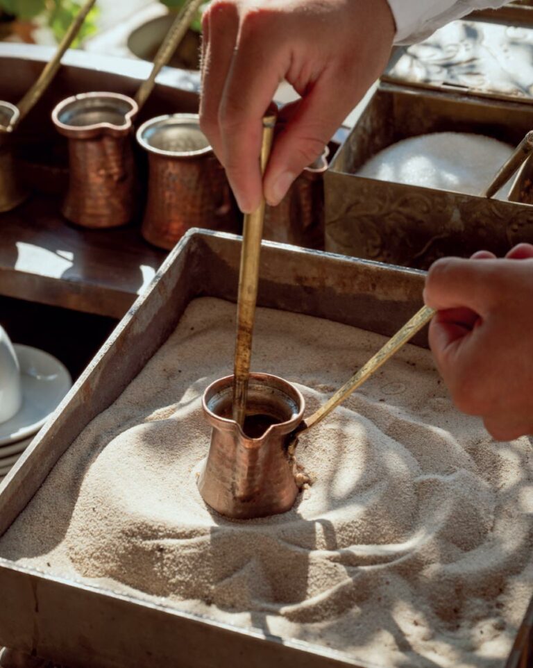 Traditional Kaffenio coffee house in the Village Quartier at Grecotel Creta Palace.