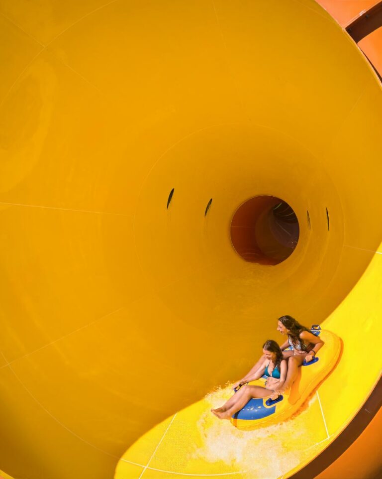 Black Hole waterslide at the Aqua Park at Grecotel Creta Palace