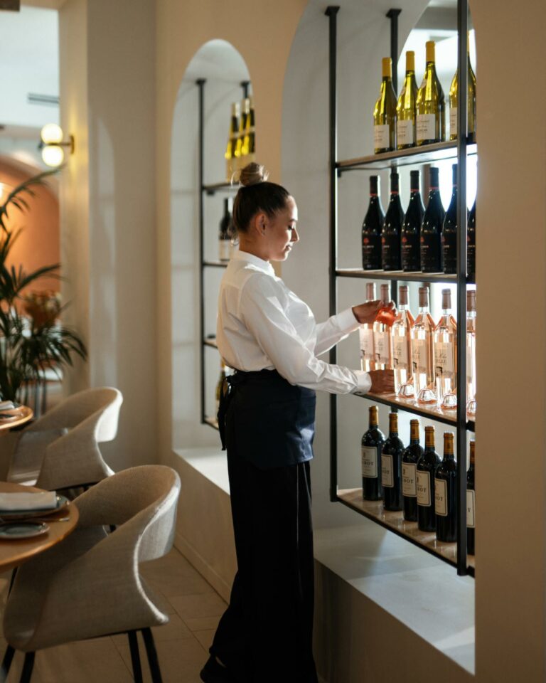 Wine Library area at La Trattoria restaurant, Creta Palace