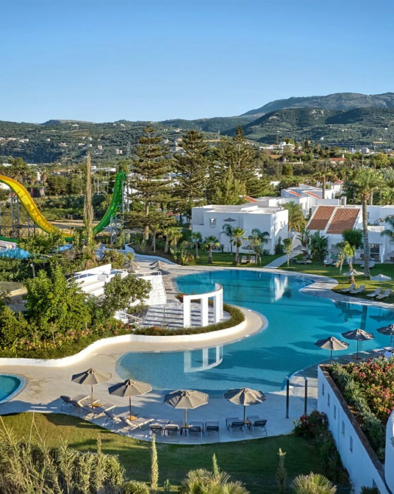 Aerial view of King Minos Aqua Park