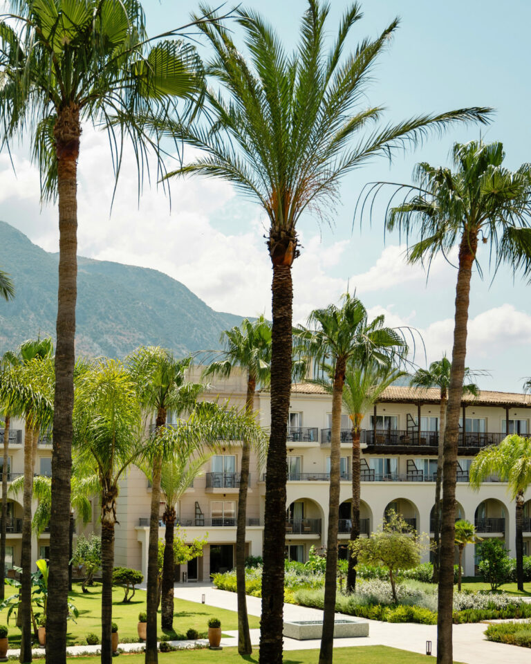 Gardens and palm trees at Filoxenia Kalamata