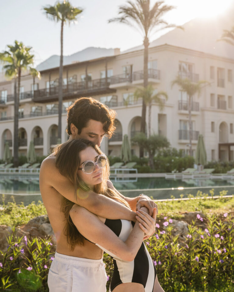 Couple relaxing by the pool at Filoxenia Kalamata