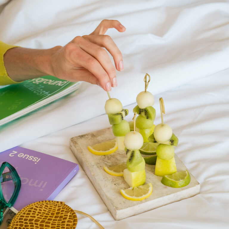 Fresh fruit snacks served in the Deluxe Suite Seafront