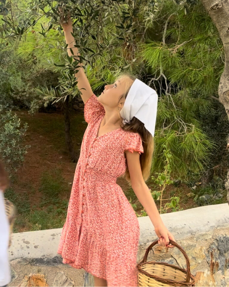 Kids olive oil activity at Filoxenia Kalamata