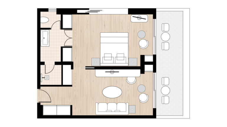 Deluxe Suite with direct sea views at Filoxenia Kalamata