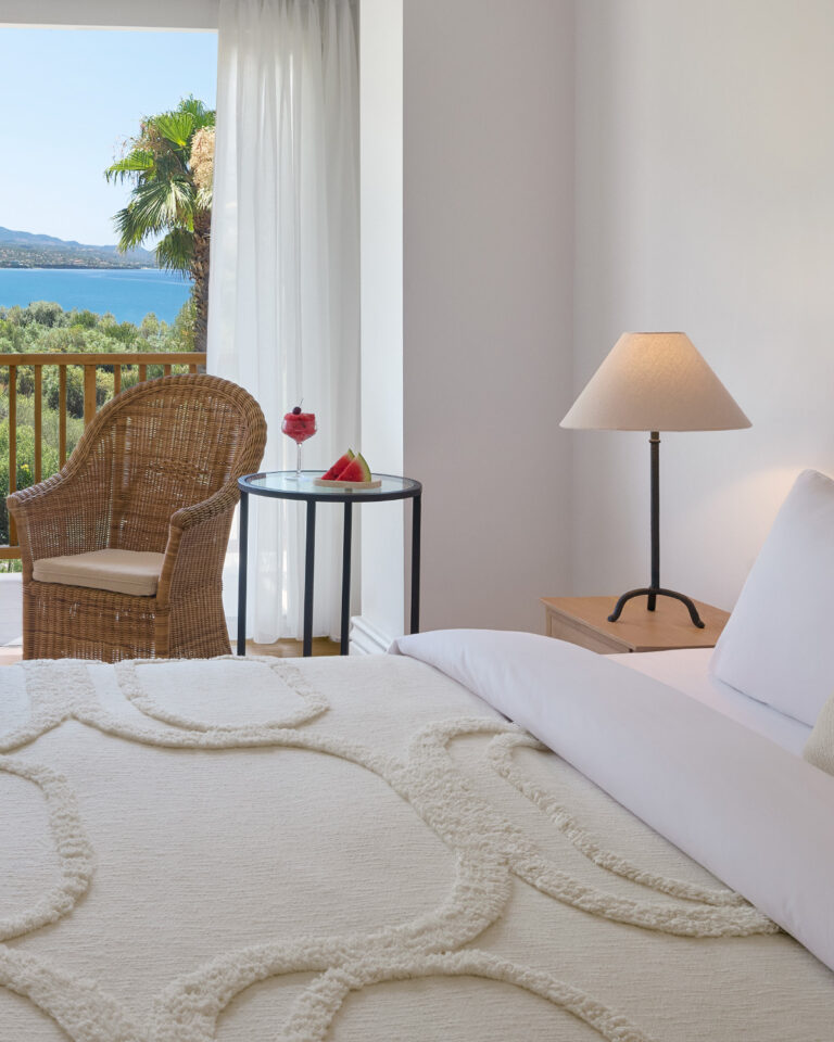 Interior of the Superior Room Side Sea View at Filoxenia Kalamata