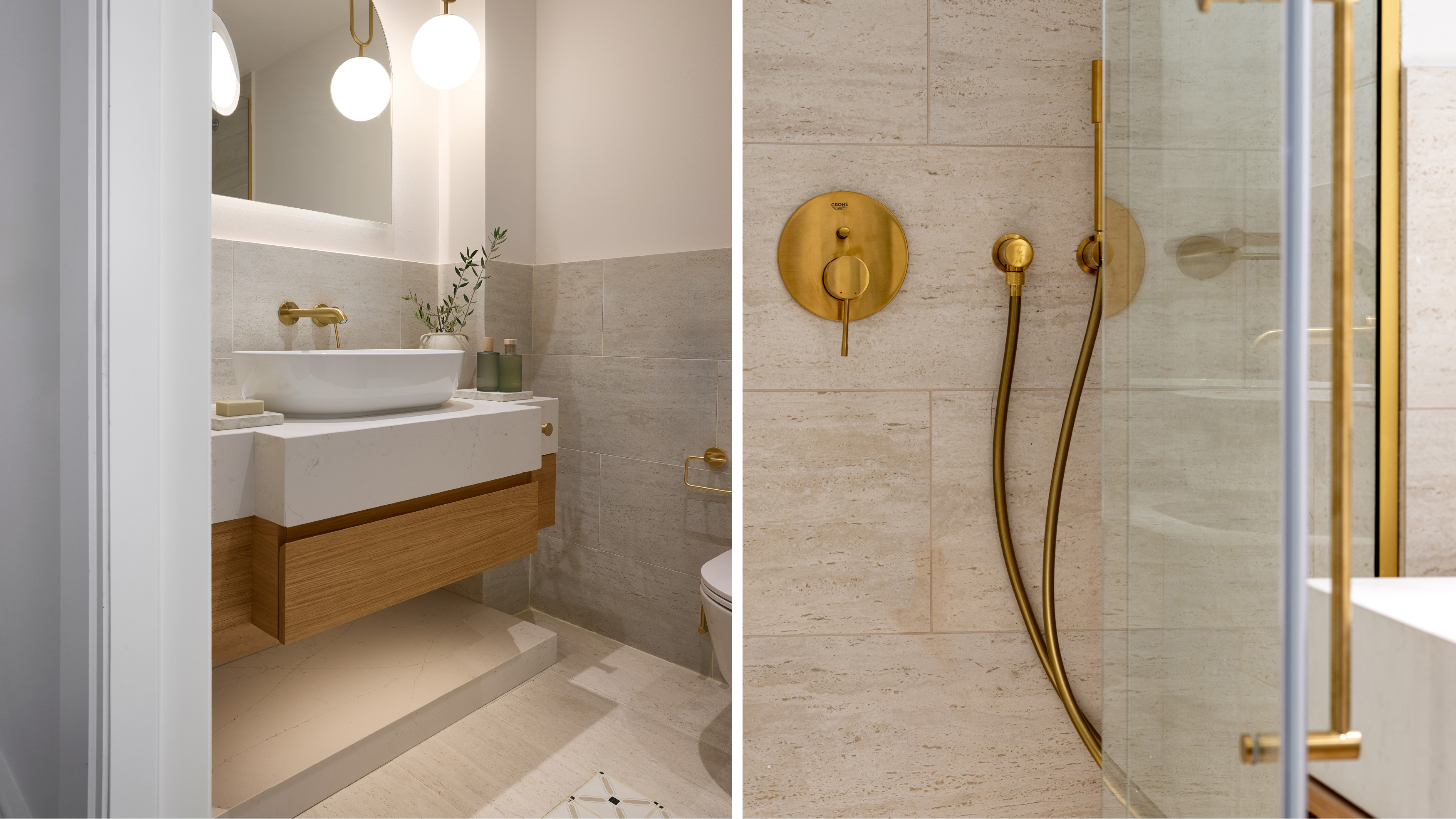 Bathroom details in the Garden Room Veranda at Filoxenia Kalamata