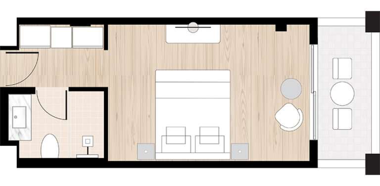 Floor plan of the Superior Panoramic Room