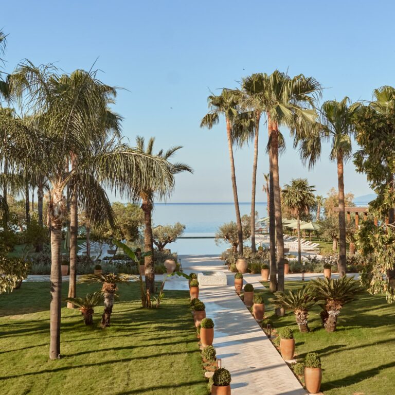 Deluxe Family Suite garden patio accommodation at Filoxenia Kalamata