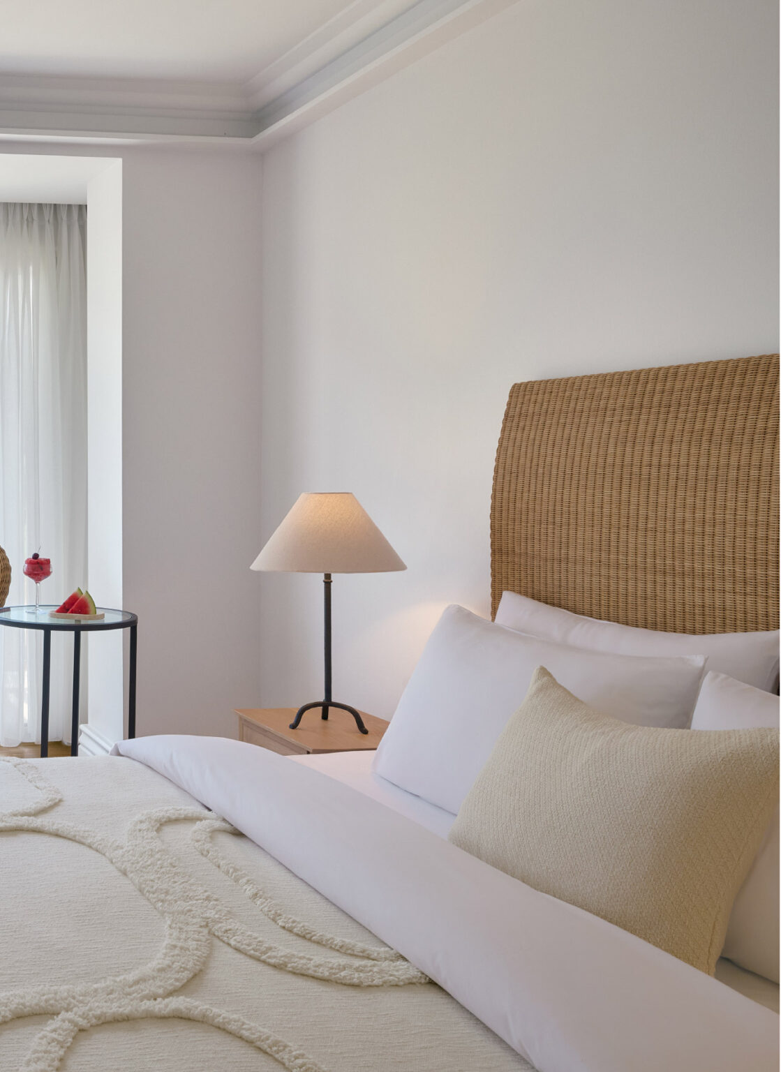 Superior Room bedroom with bright interiors and garden access