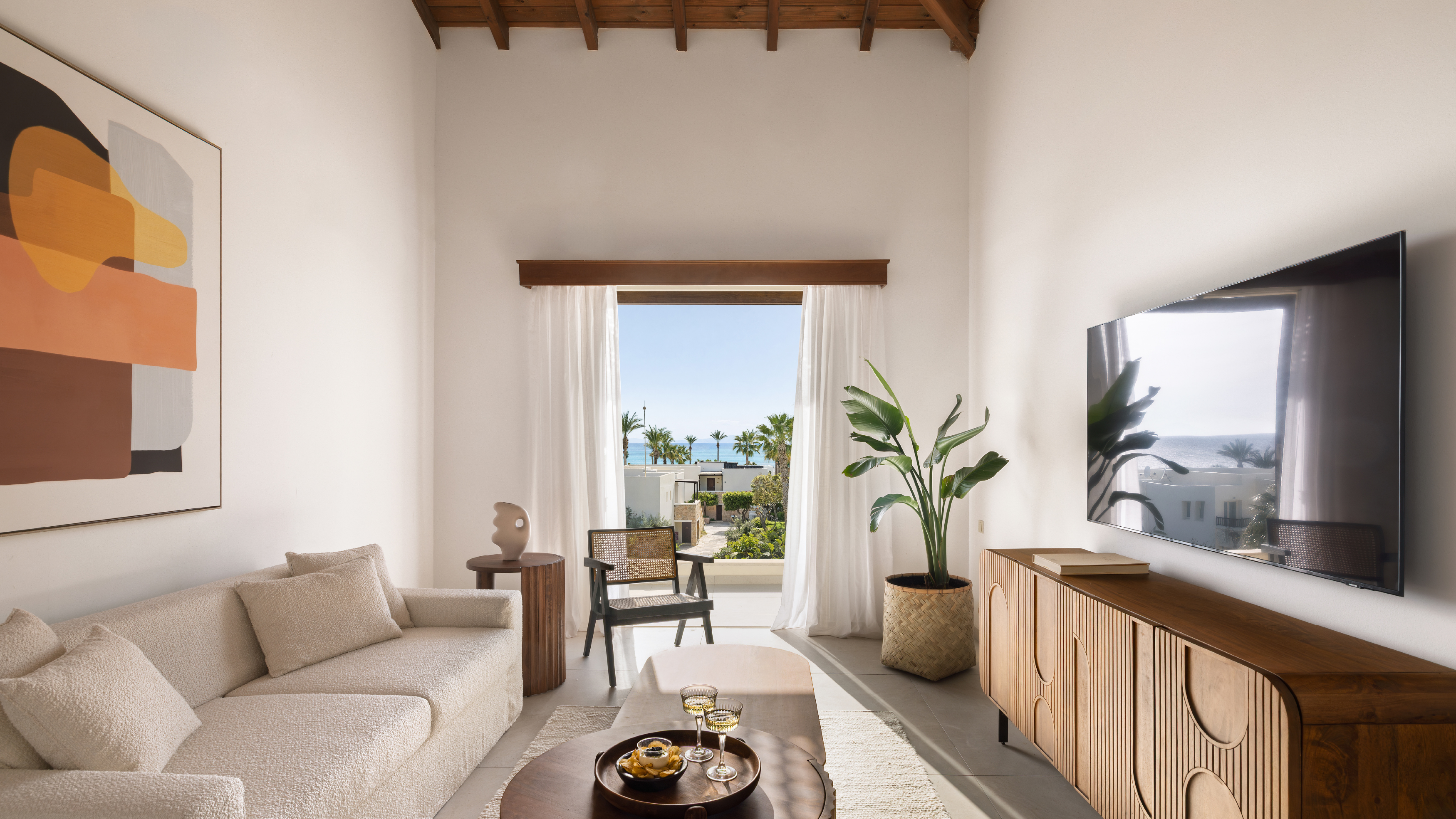Luxury family suite with shared pool at Grecotel Luxme Kos