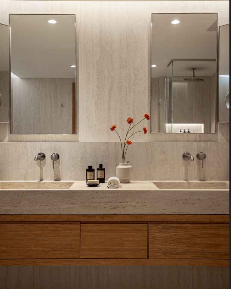 Bathroom details in luxury family suite