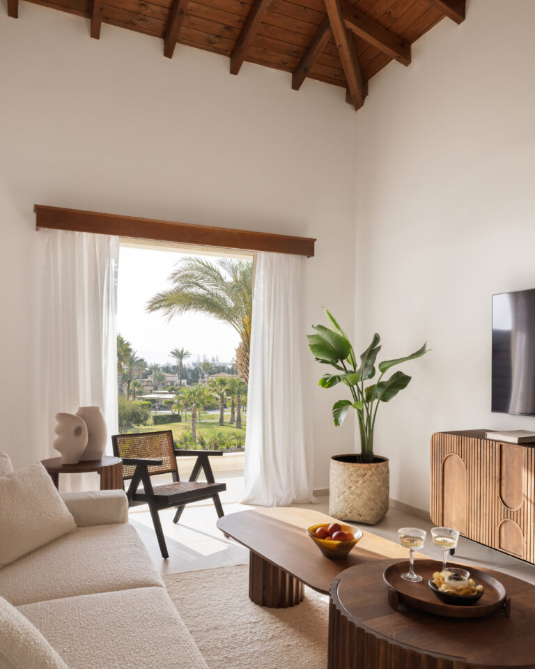 Room details of luxury family suite interior layout