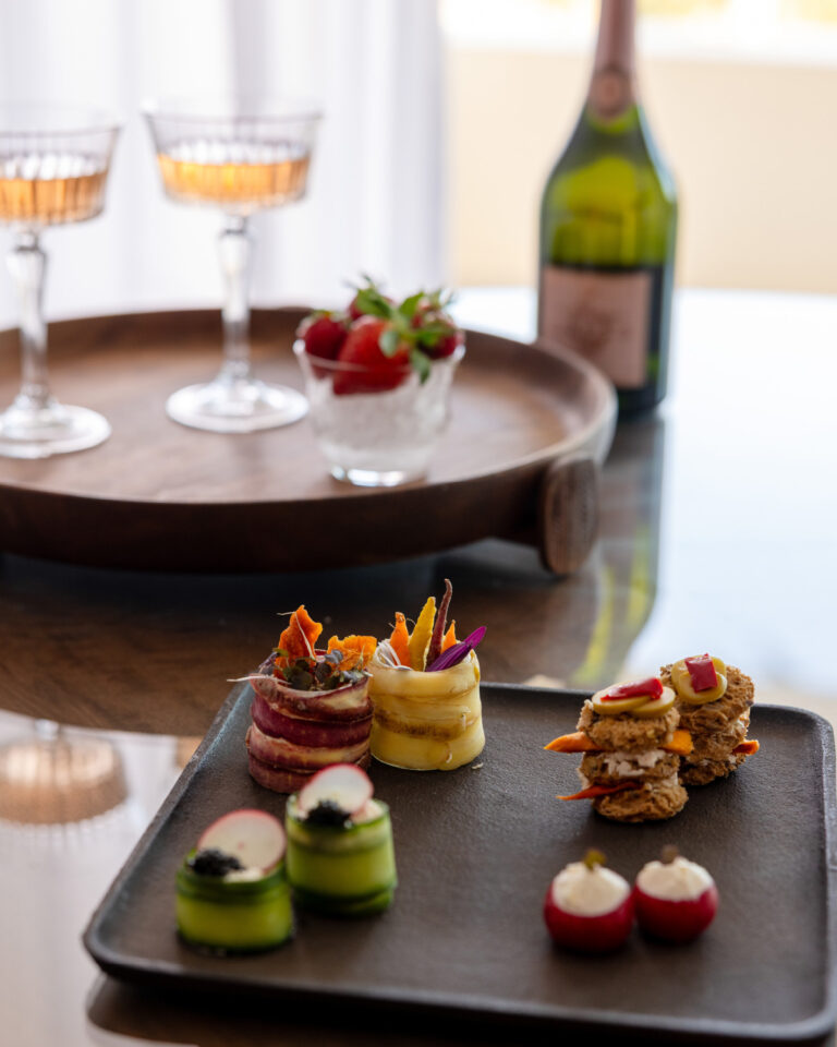 Welcome fruits and drinks hospitality amenities