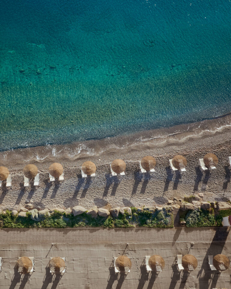 Panoramic beach view at LUXME Kos