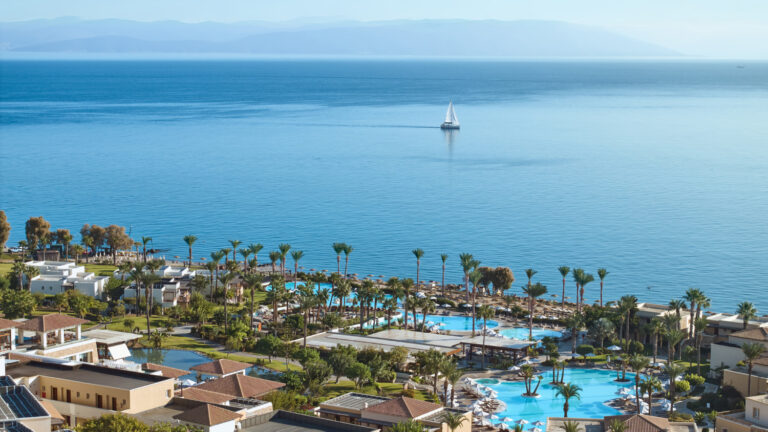 Panoramic resort view at LUXME Kos