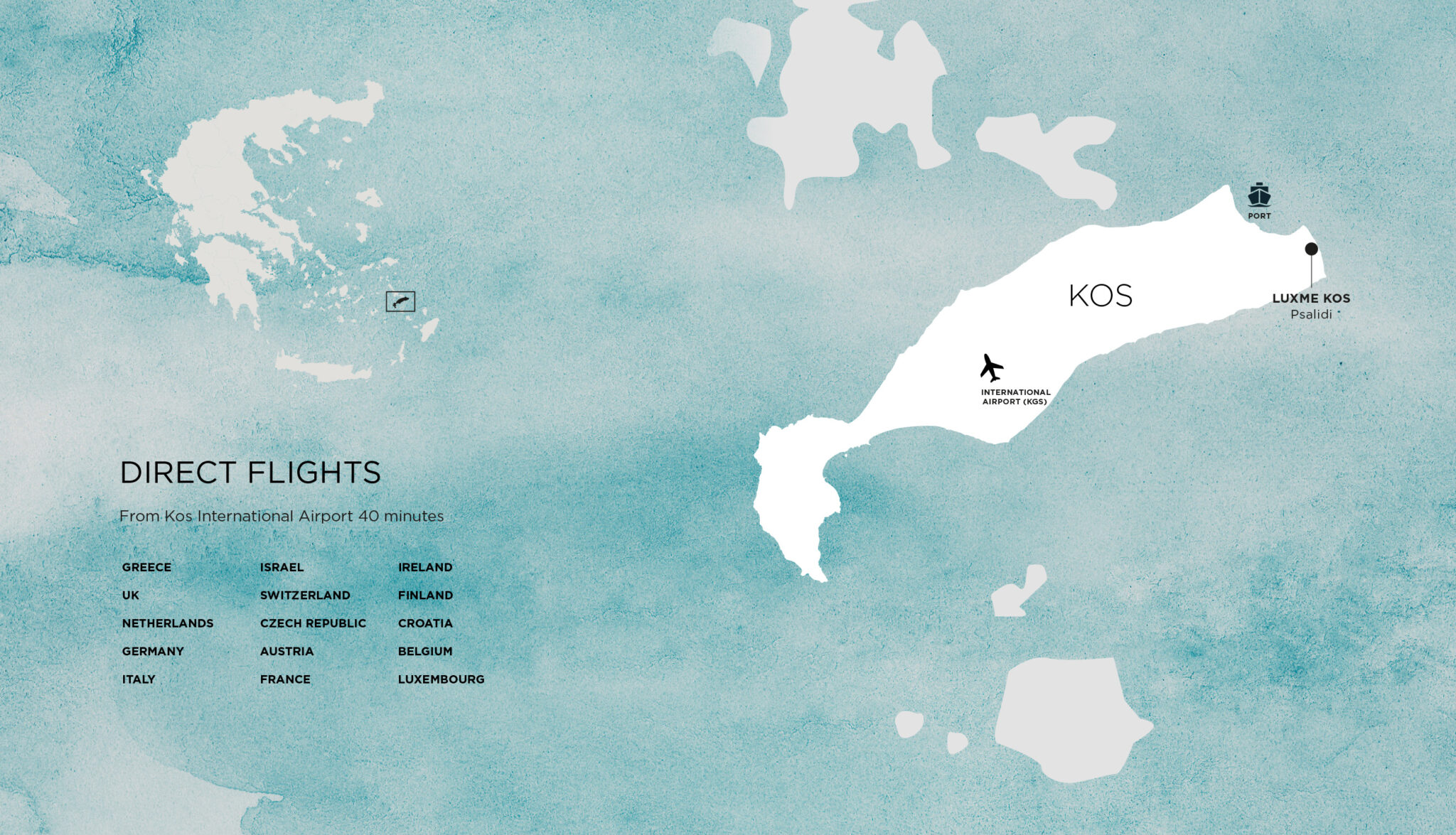Map of LUXME Kos resort