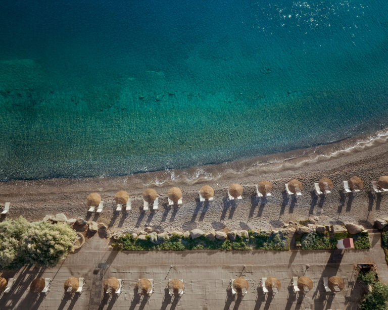 Sandy beach at LUXME Kos