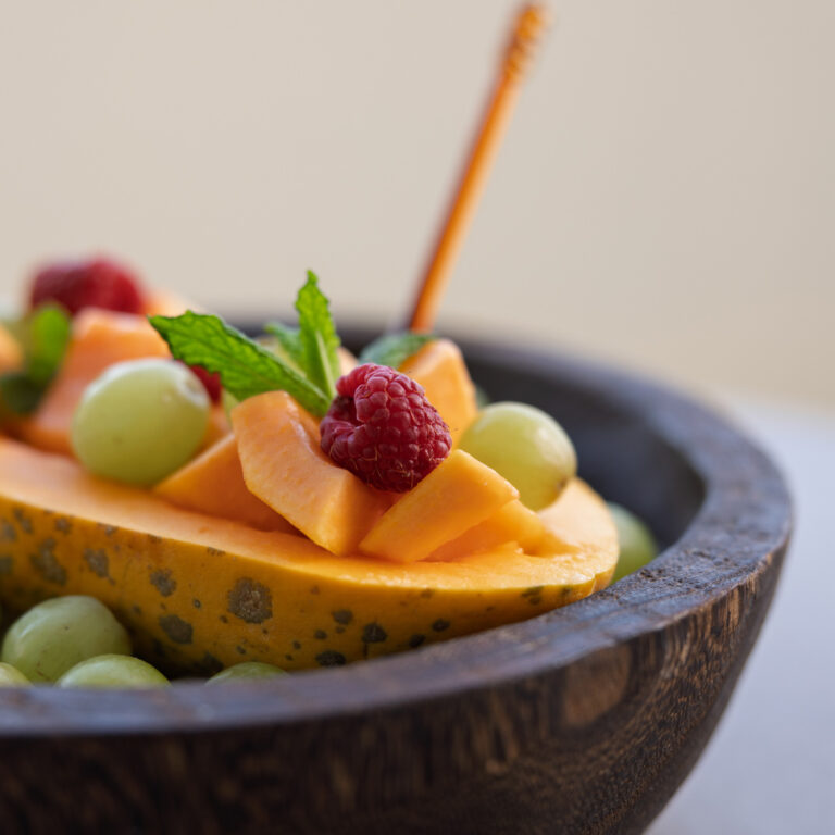 Welcome fruits in luxury villa at LUXME Kos