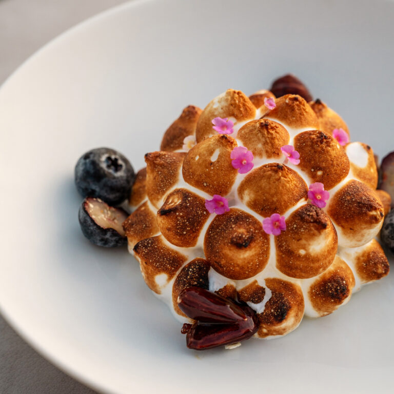 Elegant gourmet dessert at Grecotel LUXME Kos