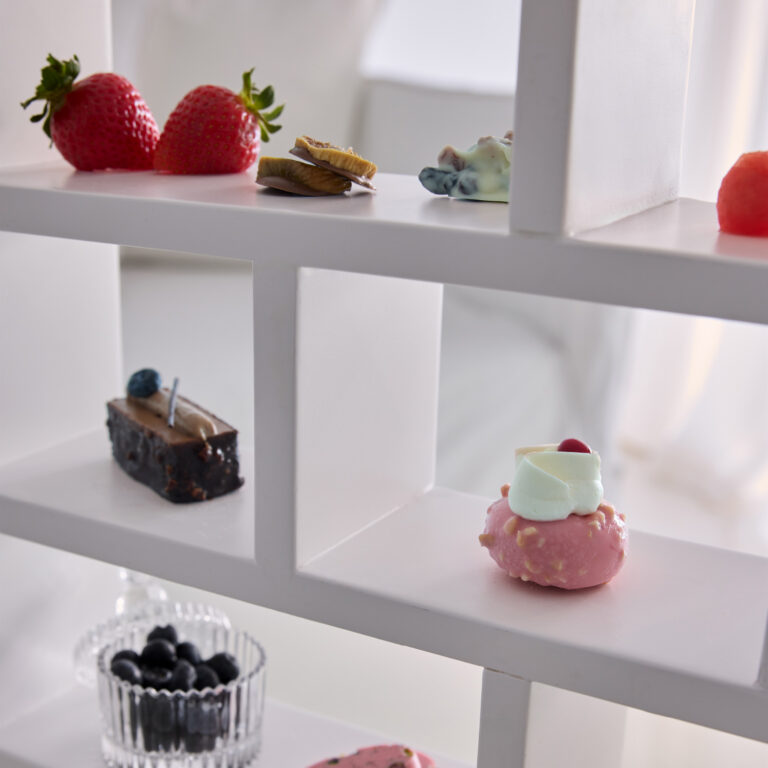 Fresh fruit and assorted sweets in a Grecotel LUXME White Crete Villa Luxe Yali.