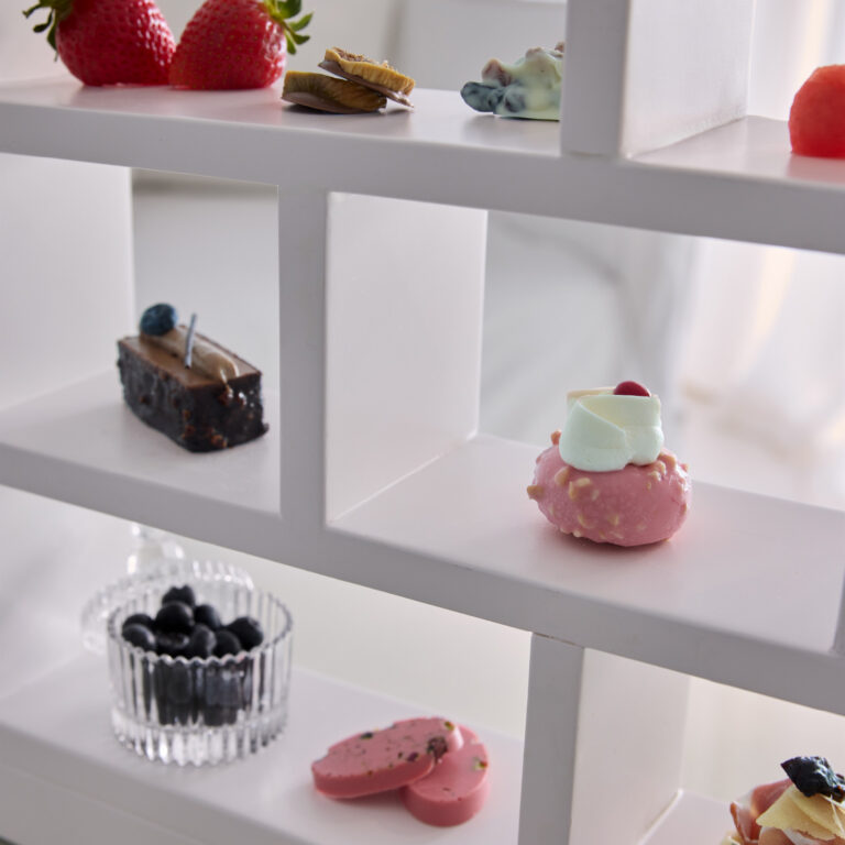 Grecotel LUXME White Crete Open-plan Suite welcome treats and desserts.