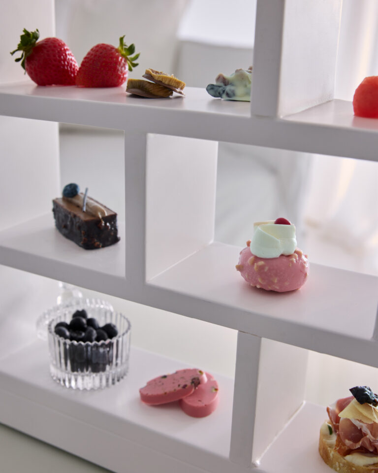 Selection of sweet and savory treats at Grecotel LUXME White Palace in Crete