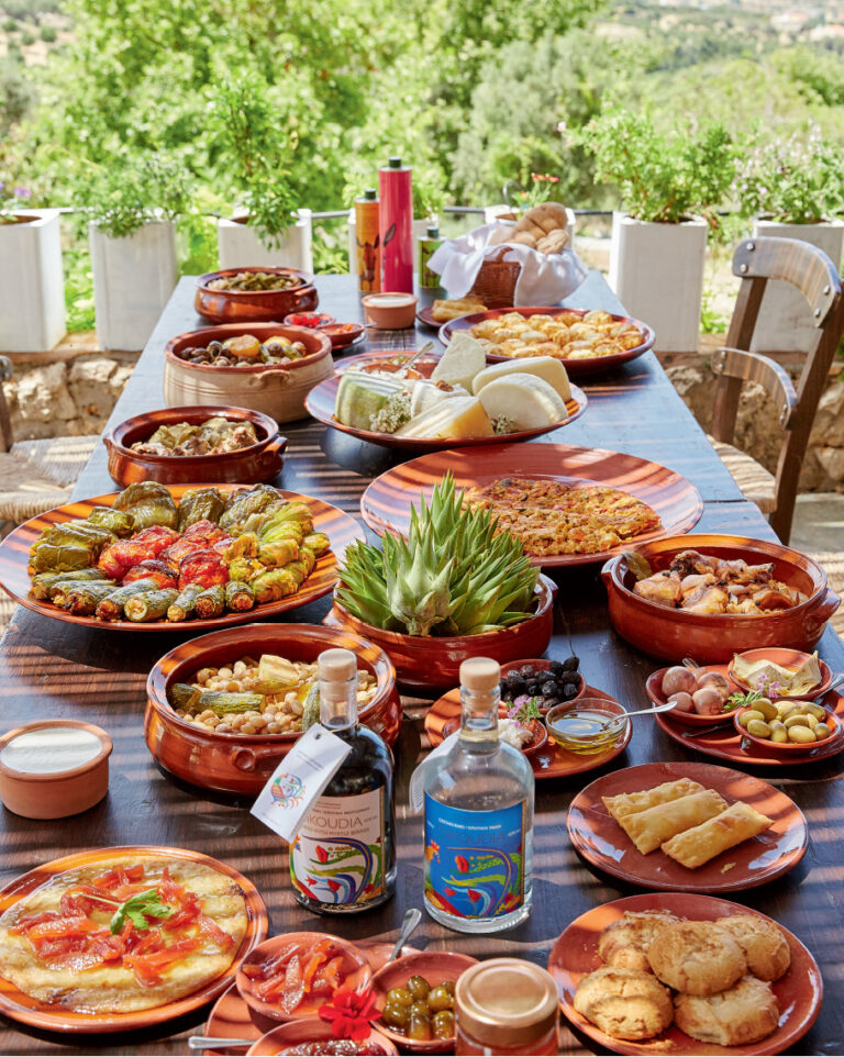 Traditional Cretan dishes served at Grecotel Agreco Farm.