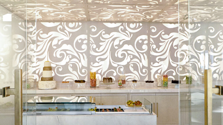 Patisserie and chocolaterie display at Grecotel LUXME White Crete.
