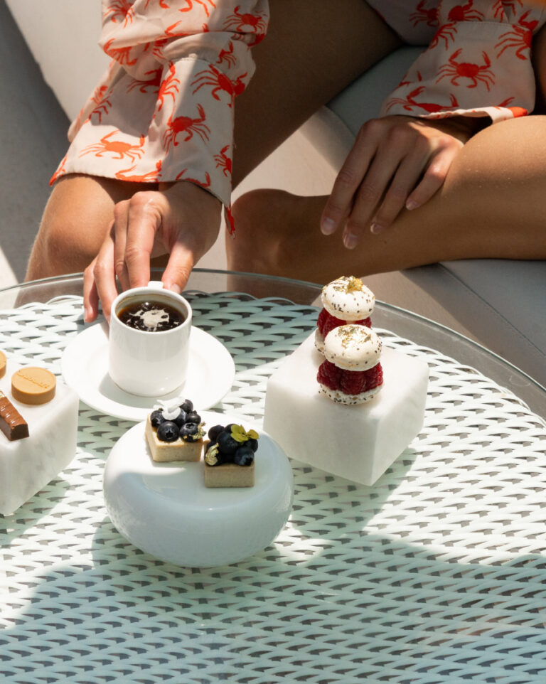 Coffee and assorted desserts at Fico d