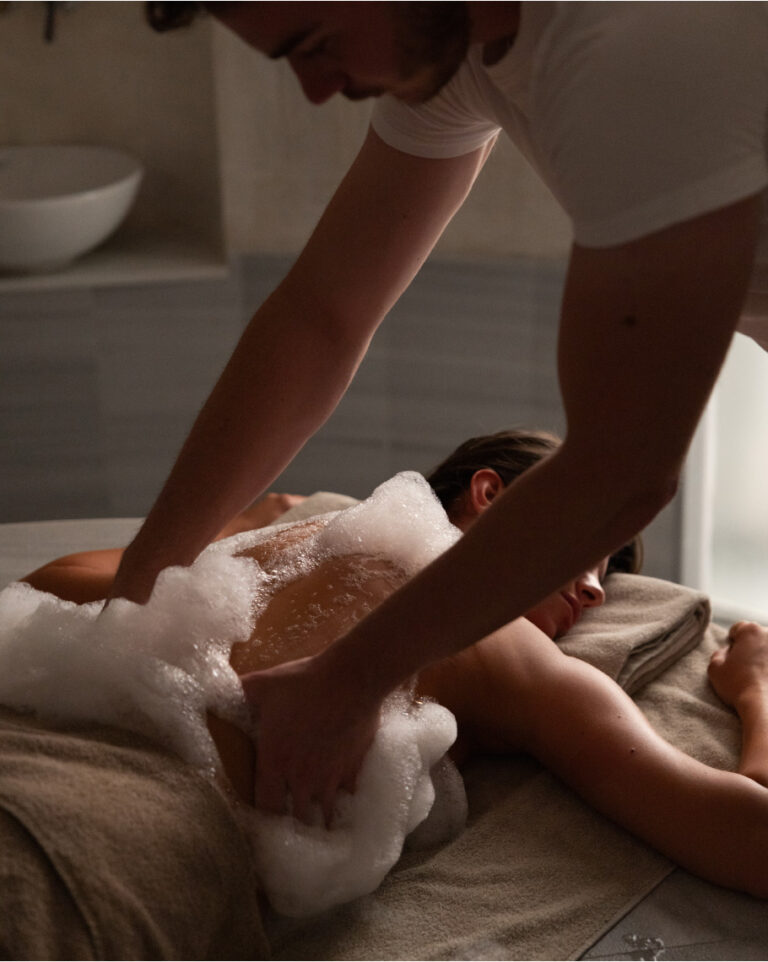 Massage therapy at The Hippie Spa at Grecotel LUXME White Crete.