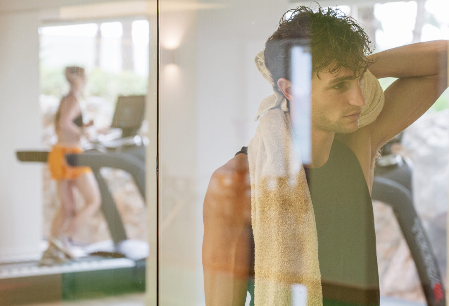 Gym and fitness facilities at Grecotel LUXME White Crete.